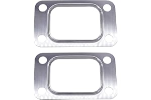 HABIIID 2 Pack T3 Turbo Turbocharger Inlet Gasket Stainless Steel T3/T4 Garrett