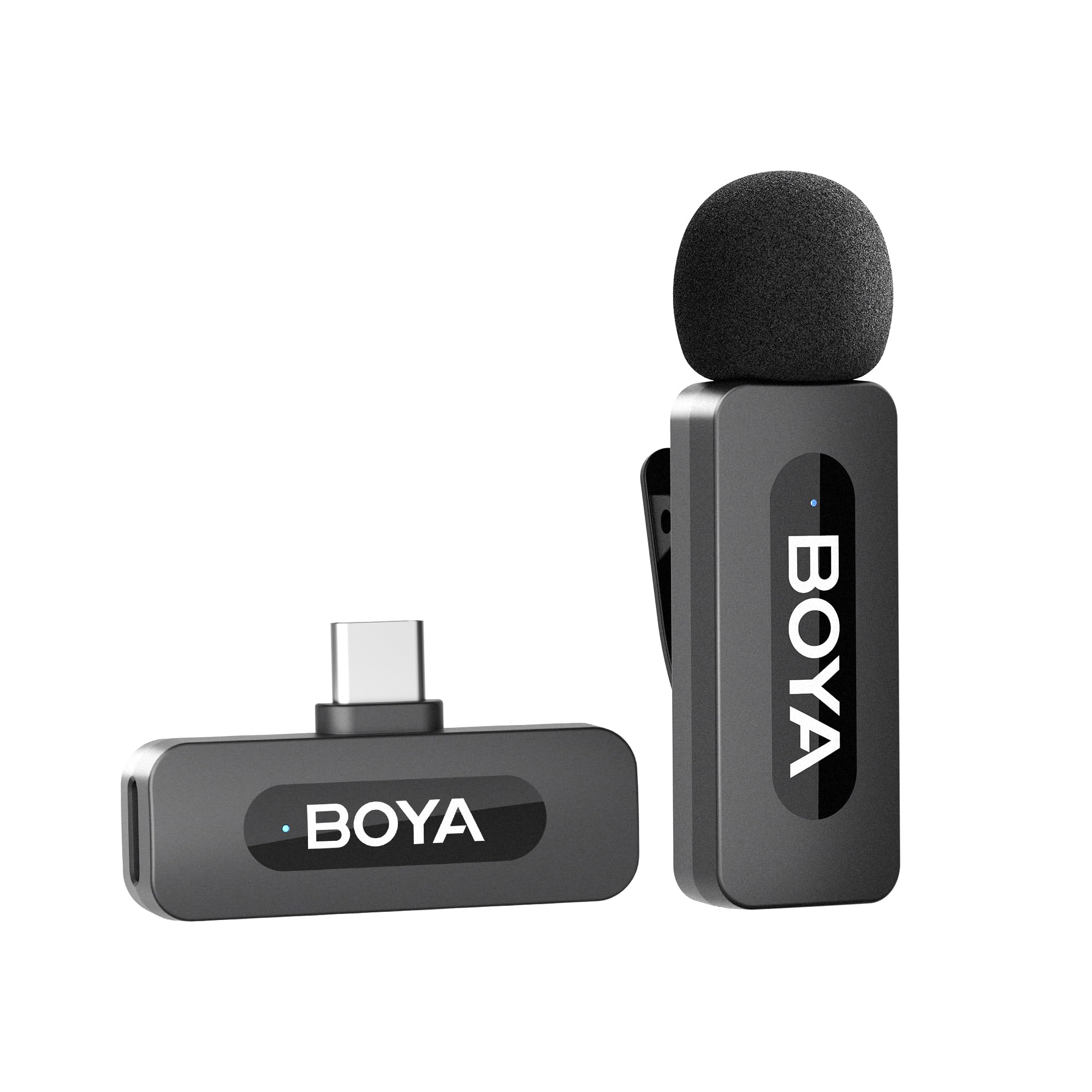 BOYA BY-V10 Microphone Wireless for iPhone 15/16, Android, Mini Lapel Microphone with 328ft Range, 9h Battery Life, Compatibale for Youtube Podcast Facebook Vlogging Recording