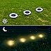 TONBUX Solar Ground Lights, Upgraded Garden Pathway Lights Outdoor Waterproof with 8 LED (4 Pack) for Driveway, Deck, Garden, Landscape Lighting (Warm White)
