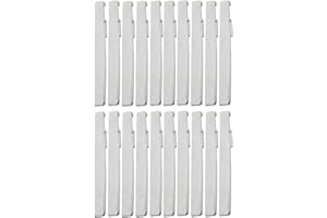 UCCKEYI 20PCS Guitar Bone Saddle 72x3x9mm Acoustic Luthier String Nut Bridge White