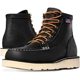 Danner 6" Bull Run Steel Toe Work Boots for Men | Non Slip Wedge Outsole and 3-Density Cushion Footbed, EH Resistant, Oiled Full-Grain Leather