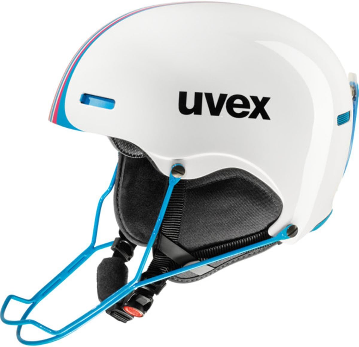 Uvex HLMT 5 Race Helmet: White-Blue