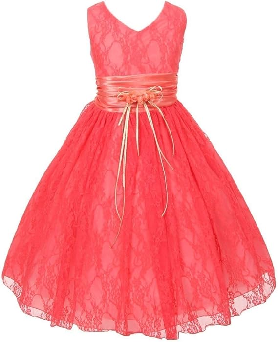 coral flower girl dresses amazon