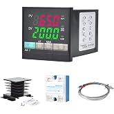PID Temperature Controller Kit, CNAODUN 100-240 VAC Voltage with 40DA Solid State Relay，K Type Thermocouple Probe and Heat Sink