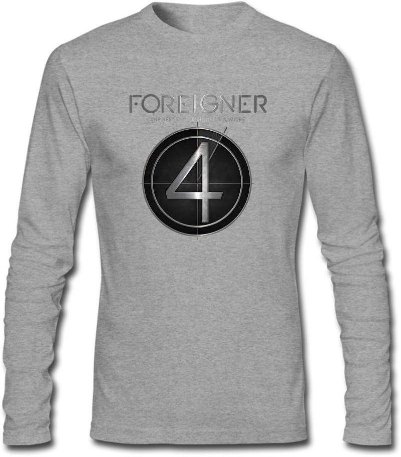 ZHENGXING Men's Foreigner The Best Of Foreigner 4 More Logo Long Sleeve T-shirt