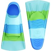 Gintenco Swim Fins, Adults &amp; Kids Swim Training Fins for Lap Swimming | Travel Size Flippers with Mesh Bag, Silicone Swimming Fins for Beginners Teens Women Men