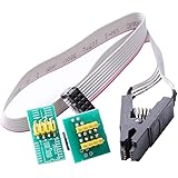 HiLetgo SOIC8 SOP8 Flash Chip IC Test Clip IC Socket Adapter 150MIL 205MIL BIOS/24/25/93