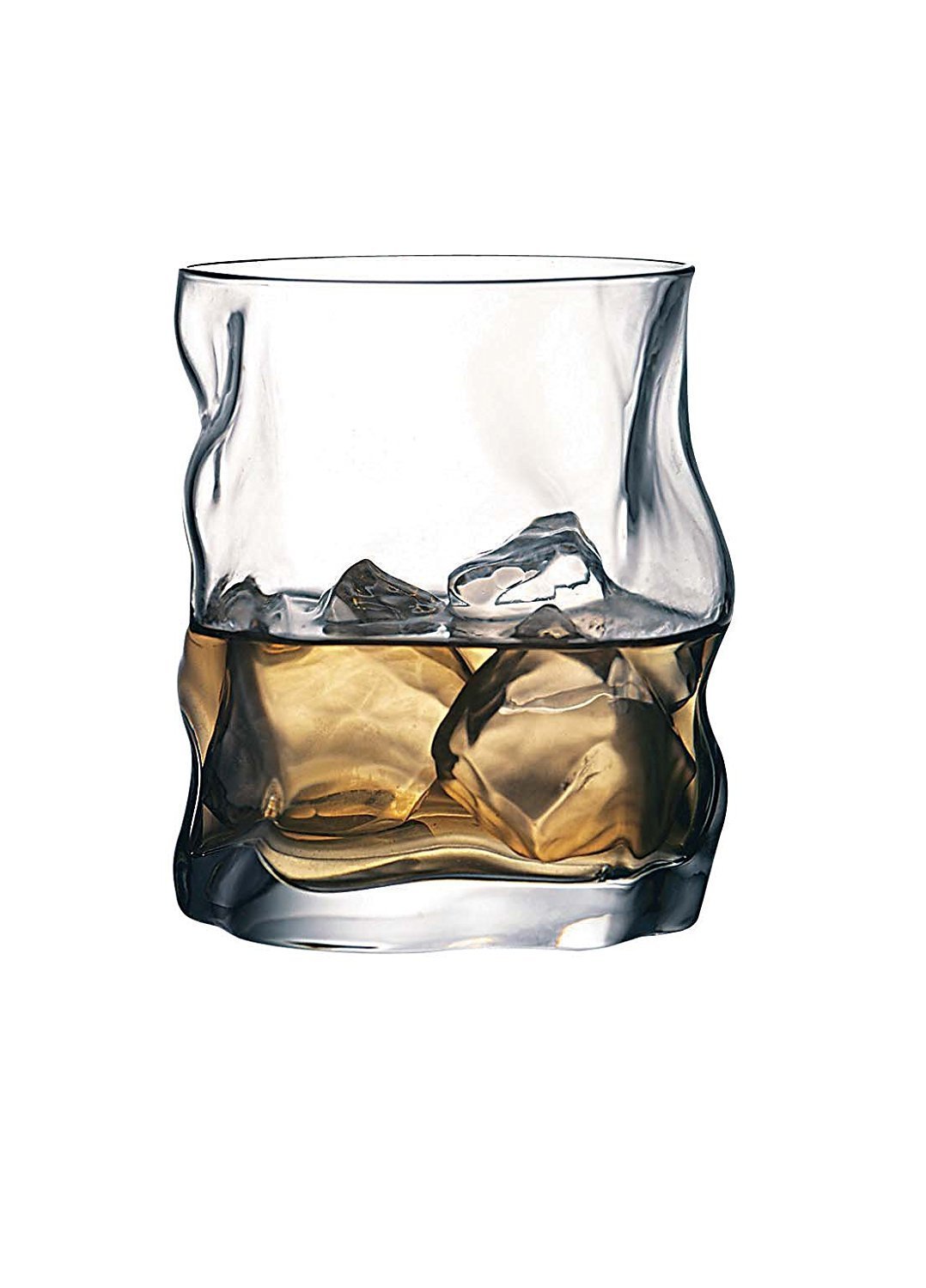Bormioli Rocco Sorgente Whisky Glasses 420ml Unique Design (6 Glasses)