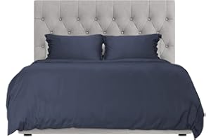 Hotel Sheets Direct Duvet Cover Bed Linen Set, 3 -Piece Set, Navy Blue, King