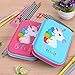 BTSKY Cute Unicorn Hard Shell Pencil Case- Large EVA Colored Pen Holder Box with Compartments Girls Cosmetic Pouch Bag Stationery Organizer