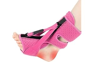 ANSUSIC Plantar Fasciitis Night Splint-Upgrade 3 Adjustable Planters Facetious Relief Brace,Plantar Fasciitis Relief Women Men Straps,Support Relief Foot Drop Achilles Tendonitis Day Night(Pink-1PC)