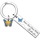 Memorial Gifts Blue Butterfly Keychain Sympathy Gifts for Loss of Loved One Mother Bereavement Gift for Women Mother Remembrance Gift for Loss of Mom Sister Friends Condolences Presents for Daughter