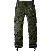 Men's BDU Casual Military Pants, Combat Camo Cargo Work Pants Fit Outdoors Tactical Wild Army Hunting Baggy 8 Pockets No Belt