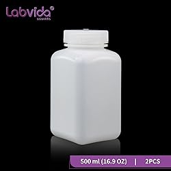 Labvida Square Reagent Bottle HDPE Wide Mouth