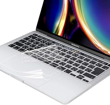 Amazon 年夏最新改良モデル Amovo Macbook Pro 13 Touch Bar搭載モデル用 キーボードカバー Jis 日本語配列 1枚 極薄0 1mm トラックパッド保護フィルム 2枚 超高精細 防指紋 防滴 防塵 マックブック プロ 13インチ に対応 キーボード用1枚 トラック