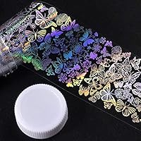 Ecurson Nail Stickers Water Transfer Nail Art Decals for Women Girl Fingernail Toenail Nail Tips Tattoo Decoration Nature Plants Leaf Car Sailboat Pattern Nail Art Supplies (B)