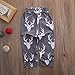 Baby Boys Daddy's Little Man Long Sleeve Bodysuit and Deer Pants Outfit with Hat (100(12-18M), White+Grey)