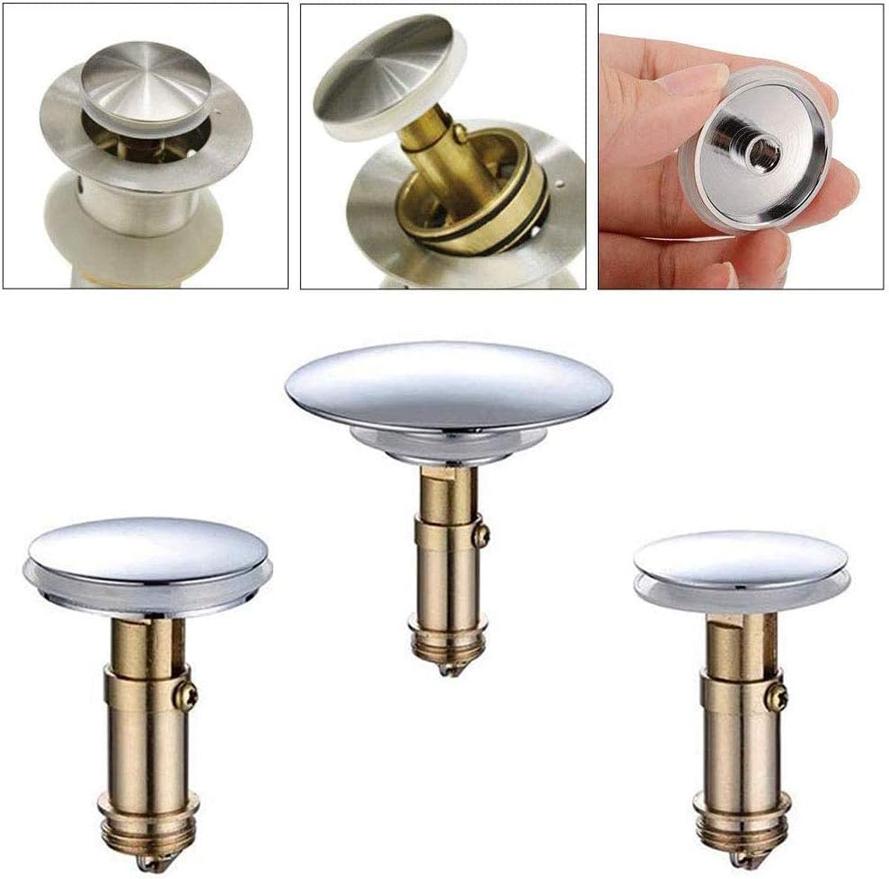 JINXM Bathroom Sink Drain Plug Stopper Pop Up Click Clack Sprung Plug for Washbasin Kitchen Bathroom - Image 3