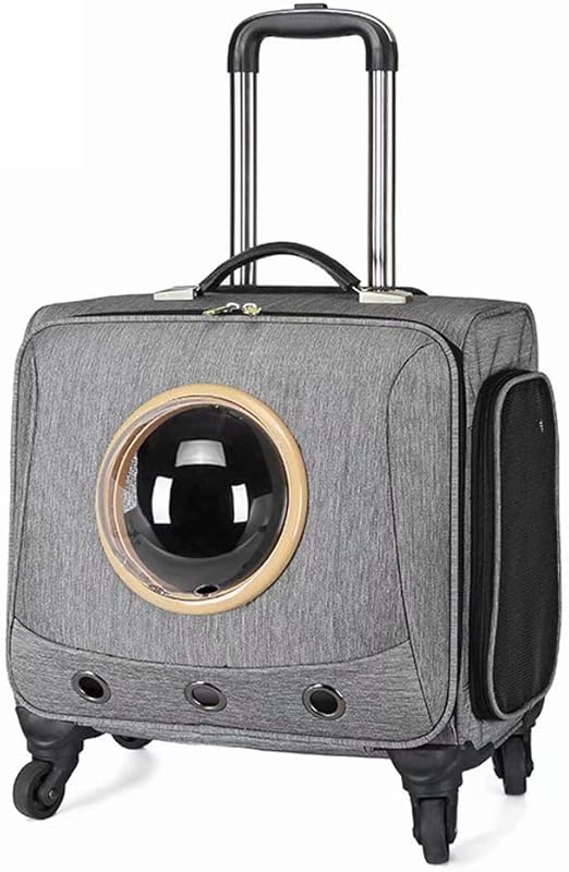 Amazon 猫・小型犬用 ペットキャリー キャスター付き ペットキャリーバッグ 超安定型 キャリーカート 4輪 手提げ 通気性抜群