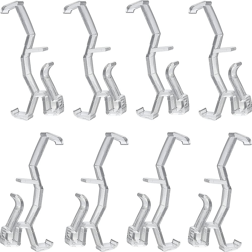 Valance Clips 10pcs 2.5'' Window Blinds Hidden Clip Clear Plastic for Horizontal Blinds Valance 64mm in Width Retainer Holder