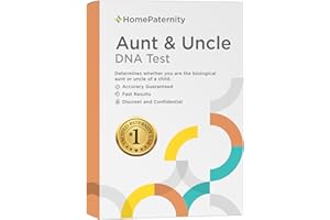 HomePaternity Aunt/Uncle DNA Test, Fast Results, Highest Accuracy Available with Up to 34 Genetic Markers Tested, All Lab Fees & Shipping Included, Test Niece or Nephew, Test Paternity Without Father