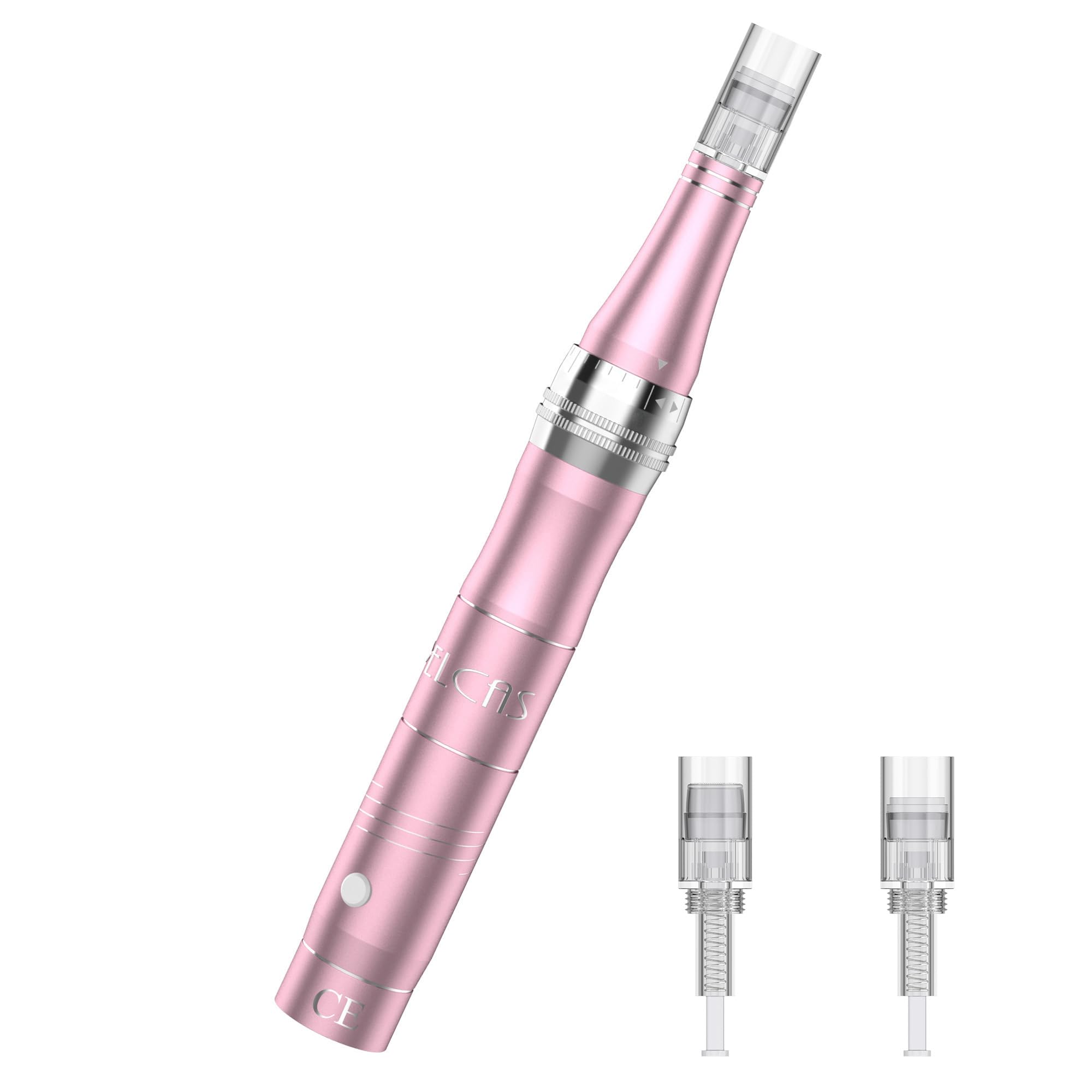 Dermapen Microneedling Pen, PELCAS Professional Cordless Derma Pen Electric Micro Needling Pen Adjustable Speeds with 12pins 36pins Nano Replacement Cartridges for Face and Body