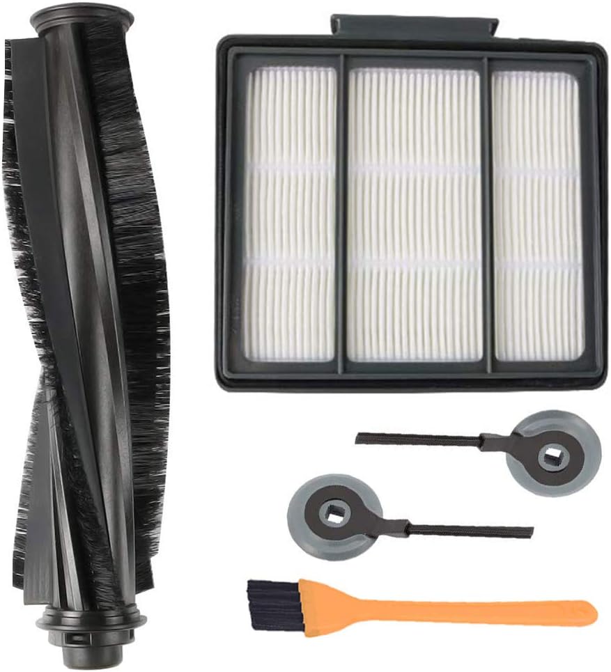 Novania Replacement Parts Kit Compatible with Shark ION Robot R85 R71 R72 R75 S86 S87 Vacuum Cleaner, 1 Bristle Brush + 2 Side Brush + 1 HEPA Filters + 1 Cleaning Tool, Sweeping Robot Accessories