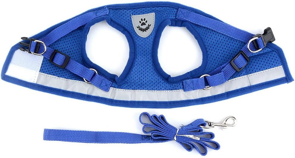 Zunea No Pull Dog Harness for Small Dog Reflective Breathable Soft Mesh Padded Step-in Vest Harness Leash Set - Image 4