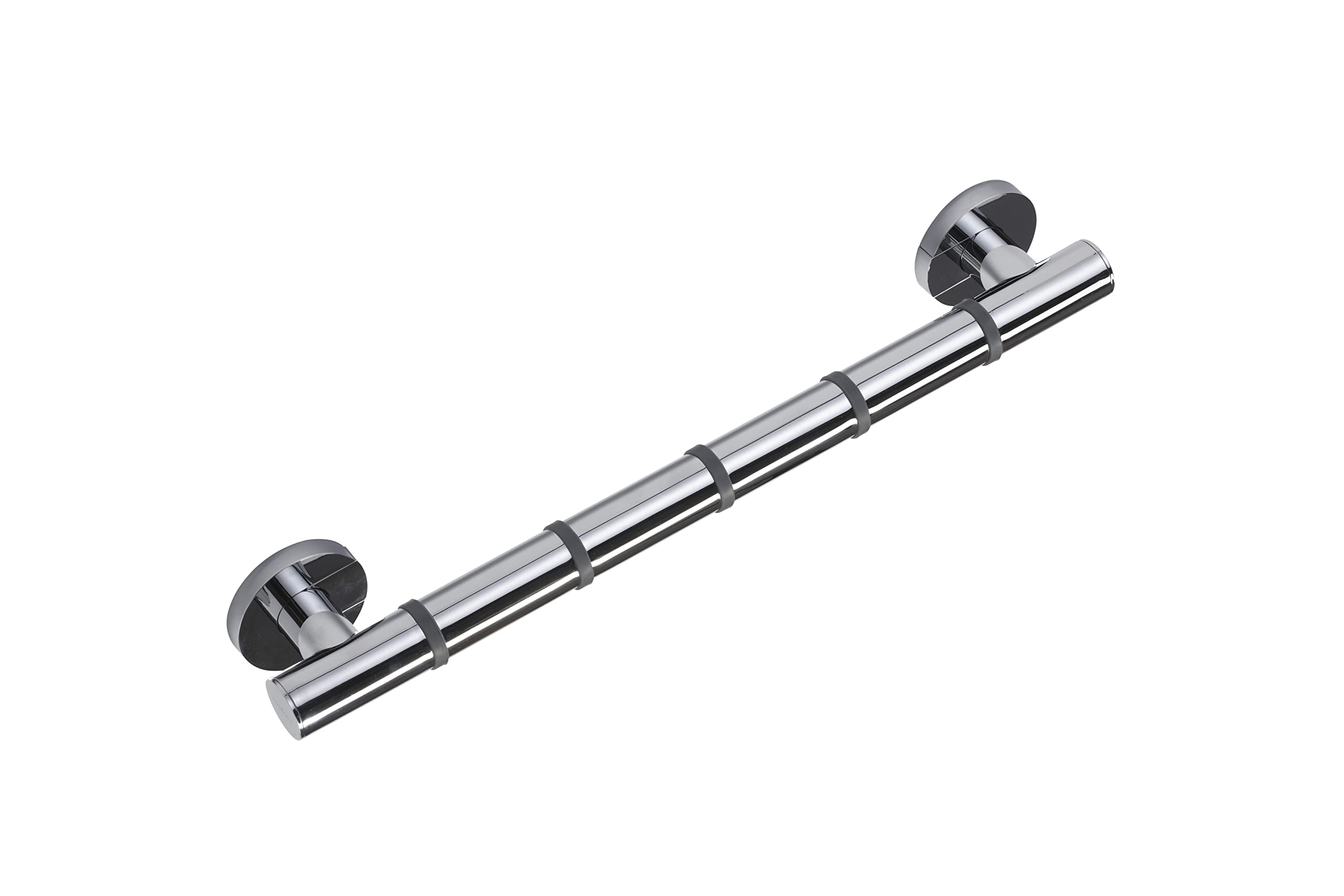 Croydex Grab 'n' Grip 48.5cm Non-Slip Grab Rail - 100kg Load Capacity Heavy Duty Bar with Steel Core & Chrome ABS, Safety Support Rail for Bathrooms Ideal Handrail for Elderly