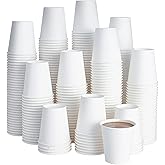 LITOPAK 270 Pack 10 oz Disposable Paper Coffee Cup, Drinking Cups for Water, White Paper Hot Coffee Cups, Suitable for Party, Picnic, Travel, and Events