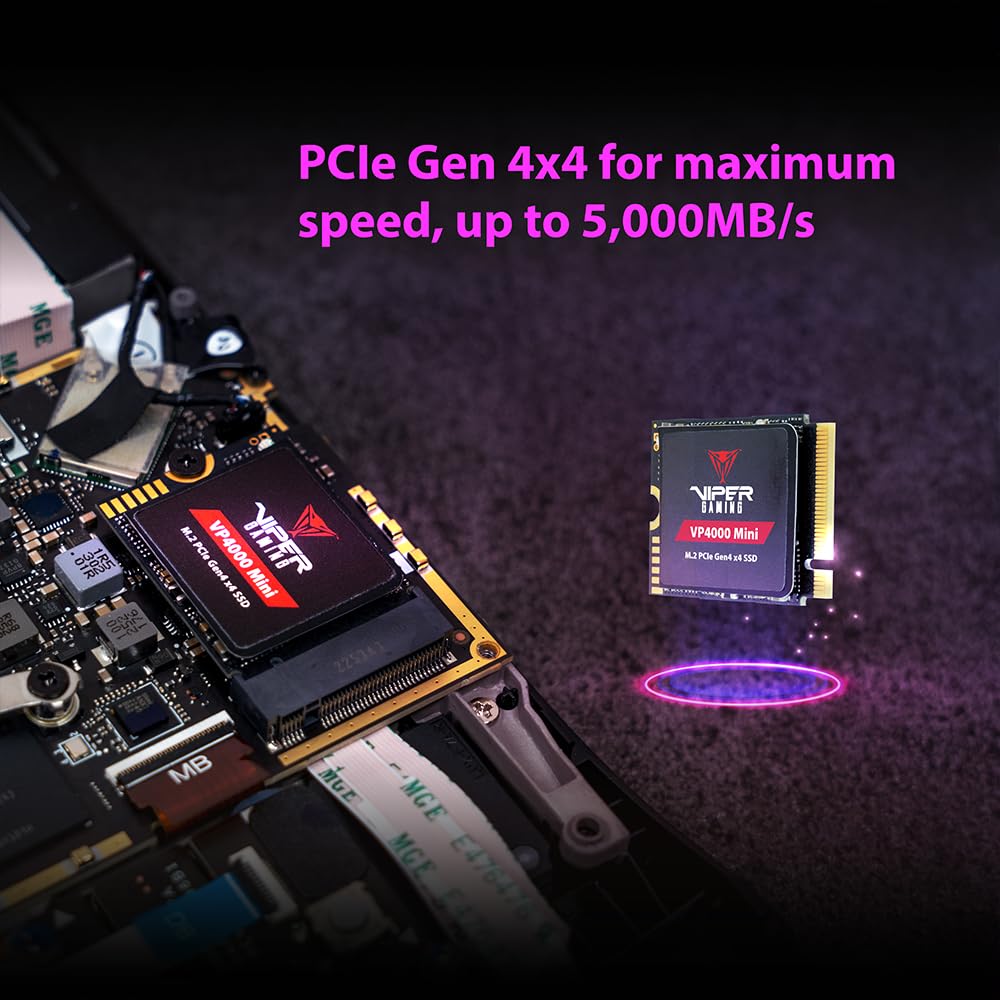 Patriot Memory Viper VP4000 Mini 500GB M.2 2230 PCIe Gen4 x4 SSD - Solid State Drive - VP4000M500GM23