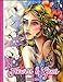Flowers & Gems: Greyscale Adult Coloring Book, spiral bound coloring book,single sided coloring book, women coloring book for adults by 