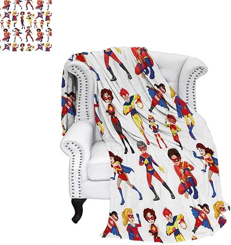 Amazon Yolika スーパーヒーロー スローブランケット スーパーヒーローのシルエット カップルポーズ 雨の降る夜 ディフェンダー イラスト 暖かい マイクロファイバー オールシーズン 毛布 ベッドやカウチ用 50インチx30インチ ブルー ブラック 62 X60 ひざ掛け ハーフ