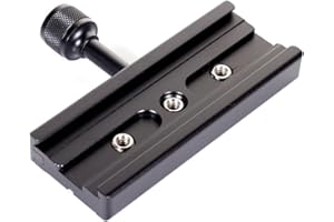 Run Shuangyu Quick Release Plate 120mm with QR Clamp Adapter Set with 3/8" 1/4" Screw Hole Compatible for Arca Swiss Benro Ca