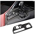 Fit for Toyota Supra GR A90 A91 MK5 2019-2024 Gear Shift Panel Trim Cover, Gear Shift Console Anti-Scratch Panel Protector Frame Cover, Carbon Fiber Pattern Black