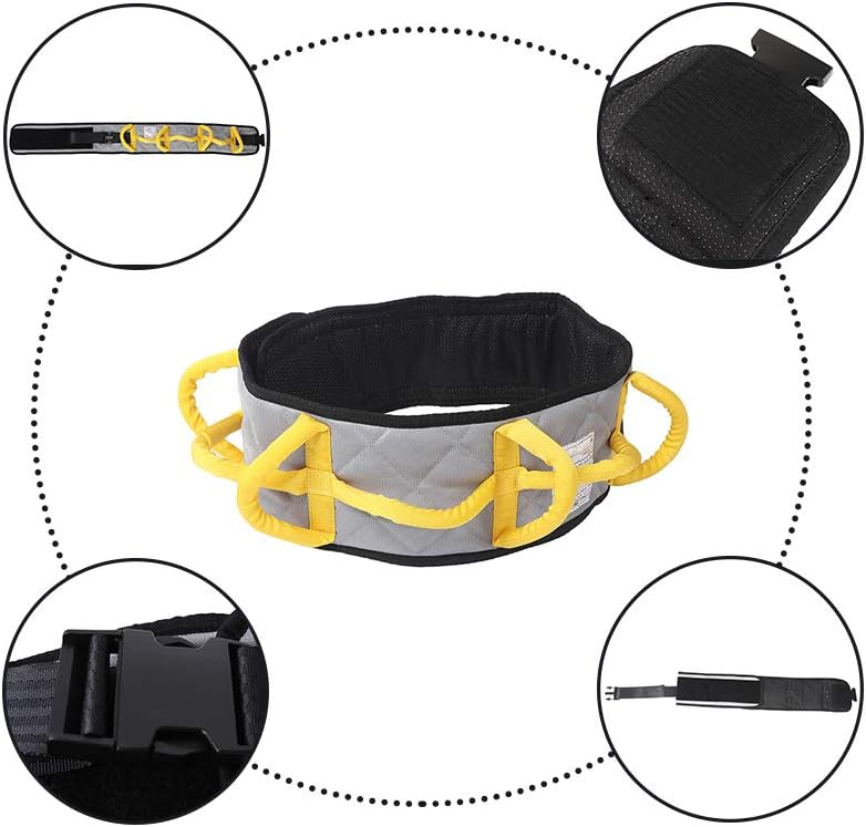 Fushida Padded Gait Belt with Handles,Medical Assistance Strap for Disabled Seniors,High Quality Transfer Belts for Patients Standing Support and Aids,Gray 46 X 5.5 Inches,FYH938: Health & Personal Care