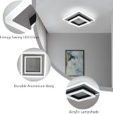 Comely Modern LED Ceiling Light 30W 3300LM Square Black White 6500K view 6