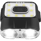 Claymore Capon 120H (Black) - LED Rechargeable Clip-On Cap Headlamp, Lightweight Hat Light for Camping, Running, Hiking, Emergency & Industrial Use, Waterproof, USB-C, Up to 45 Hours of Battery Life.