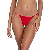 ECSIWI Women's Thong Bottoms Sexy G-String Low Waist Bikini Brazilian Cheeky Swim Beachwear