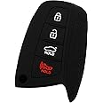 KeyGuardz Keyless Entry Remote Car Smart Key Fob Outer Shell Cover Soft Rubber Case for Hyundai Azera Genesis Santa Fe