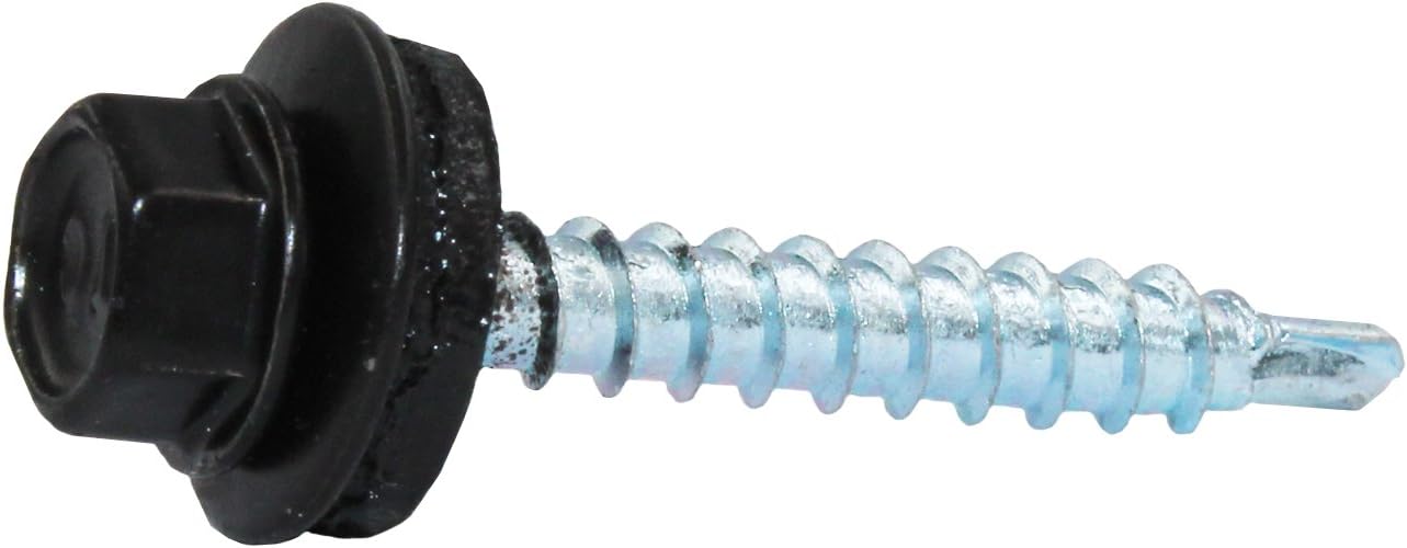 Twistec 292PVZ48x359005 Trapezoidal sheet metal screws 4.8 x 35 mm, RAL9005, 100 pieces, deep black RAL 9005