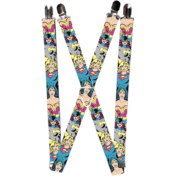 Buckle Down Suspenders - 1.0" - Zarape2 Vertical Multi Color Stripe