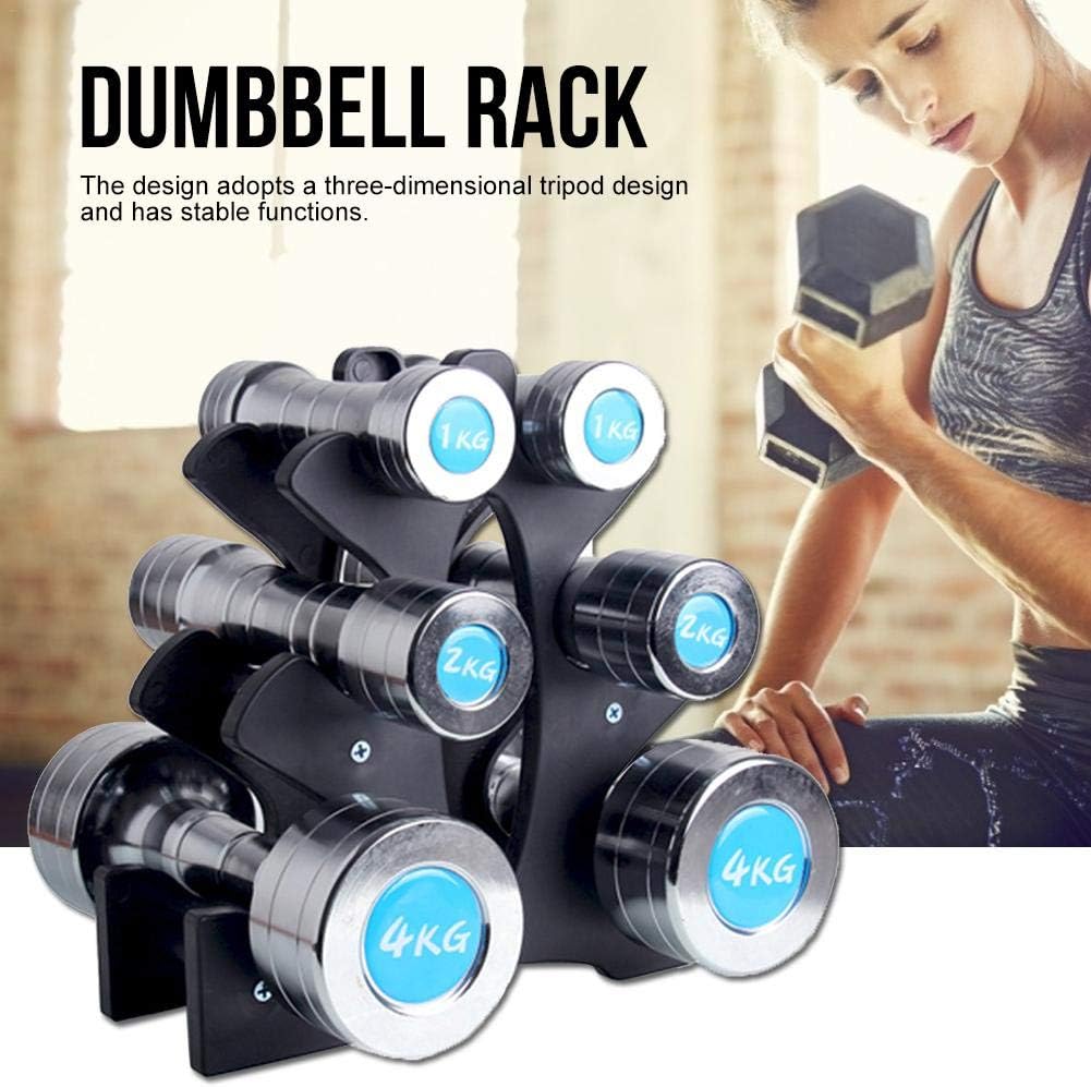 DaJun 3-Tier Dumbbell Storage Rack Stand Multifunctional Vertical Household Dumbbell Stand for Gym Organization Indoors Exercise