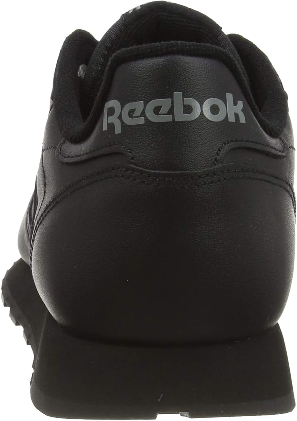 reebok black leather trainers