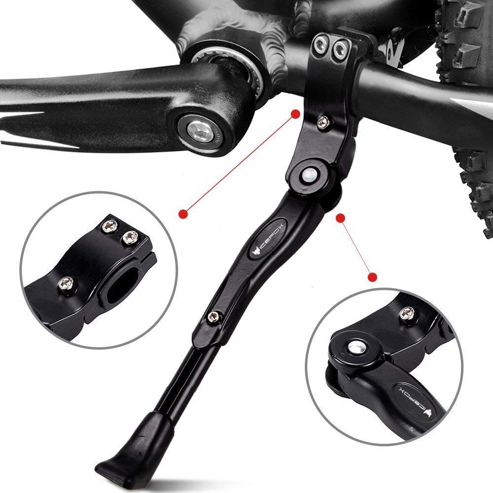 Black 99 Icefox Bicicleta 1 Unisex Adult Lateral Plegable Soporte 