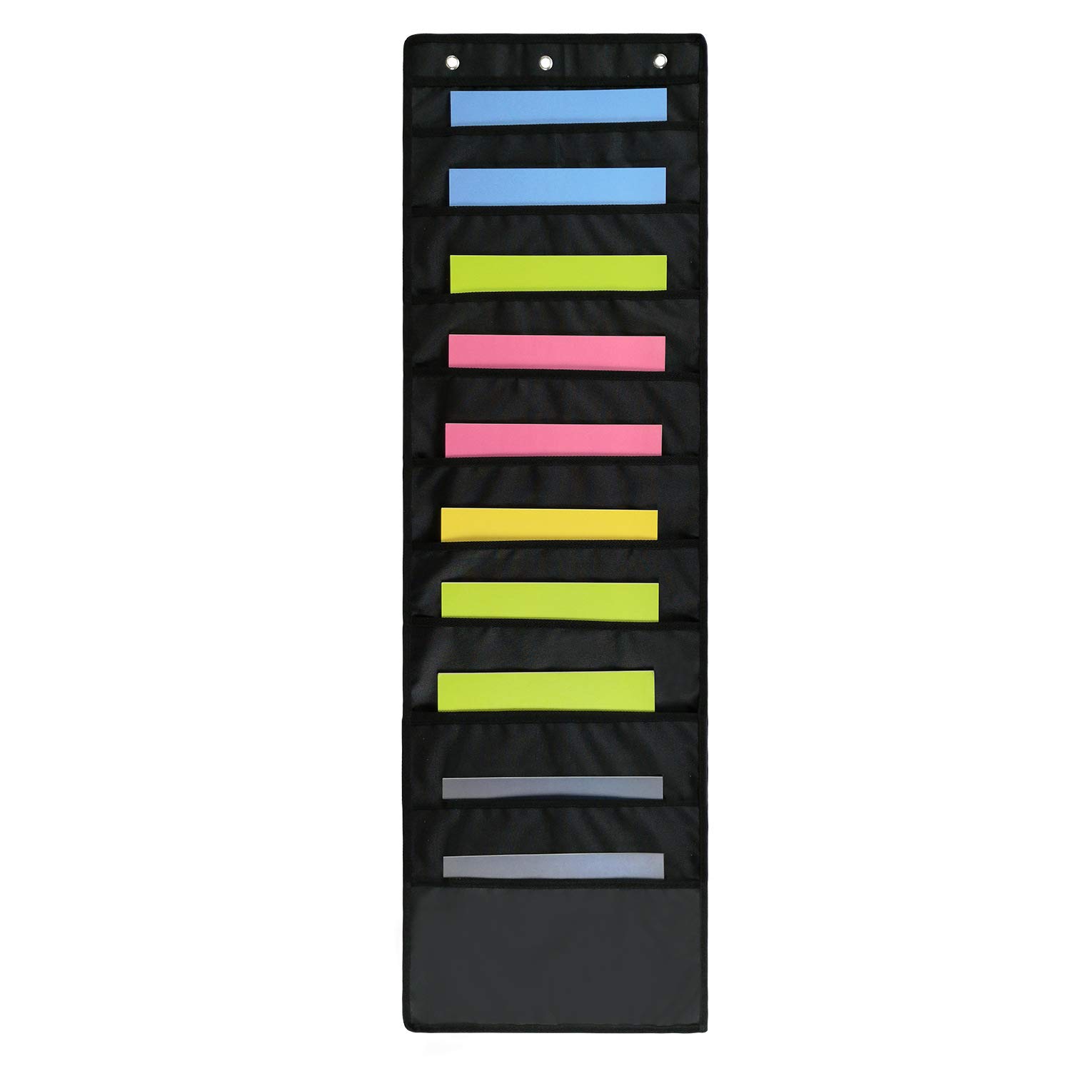 Hanging Pocket Chart,Storage Pocket Chart 10 Slots Heavy Duty Hanging Wall File Organizer Office Home Supplies Storage