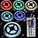 Tagital 16.4ft 5M Waterproof Flexible Strip 300leds Color Changing RGB SMD5050 LED Light Strip Kit RGB 5M +44Key Remote+12V Power Supply