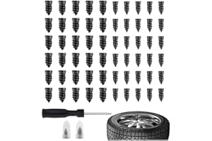 carleef 60PCS Tire Repair Rubber Nail,Vacuum Tire Repair Screws for Quick Fixes,Self-Service Tires Repairs Kit Screw in Tires Plugs Car Accessories for Truck,SUV,Motorcycle