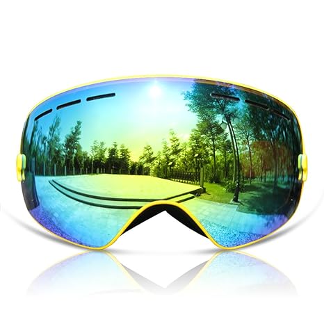 GANZTON Skibrille Snowboard Brille Doppel-Objektiv UV-Schutz Anti-Fog Skibrille Für Damen und Herren Jungen und Mädchen