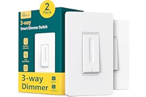 TREATLIFE 3 Way Smart Dimmer Switch 2 Pack, 2 Master 3 Way Dimmable Light Switches, 2.4GHz Smart Switch Dimmer Works with Ale